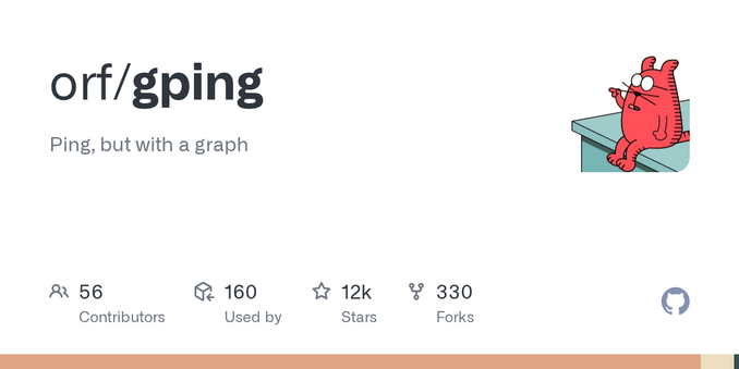 Ping, but with a graph. Contribute to orf/gping development by creating an account on GitHub. Ping, but with a graph. Contribute to orf/gping development by creating an account on GitHub.