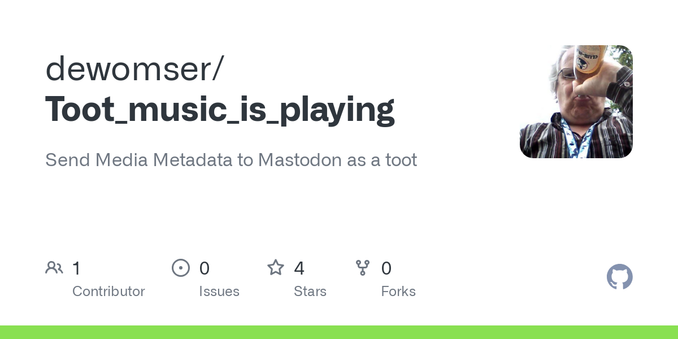 Send Media Metadata to Mastodon as a toot. Contribute to dewomser/Toot_music_is_playing development by creating an account on GitHub.