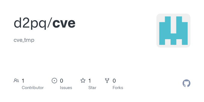 cve_tmp. Contribute to d2pq/cve development by creating an account on GitHub.