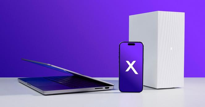 An image showing a laptop, an Xfinity gateway, and a phone with the Comcast Xfinity X logo.