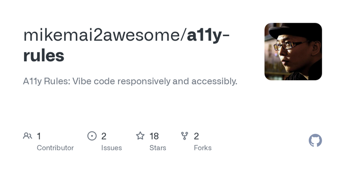 A11y Rules: Vibe code responsively and accessibly. - mikemai2awesome/a11y-rules