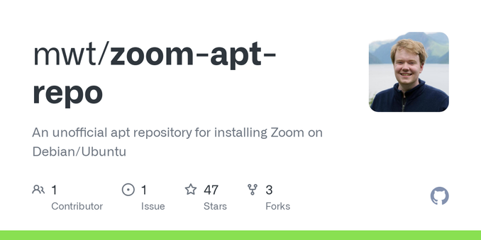 An unofficial apt repository for installing Zoom on Debian/Ubuntu - mwt/zoom-apt-repo