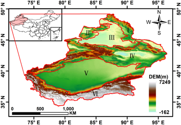 NDVI based vegetation dynamics and responses to climate change and human activities at Xinjiang from 2001 to 2020