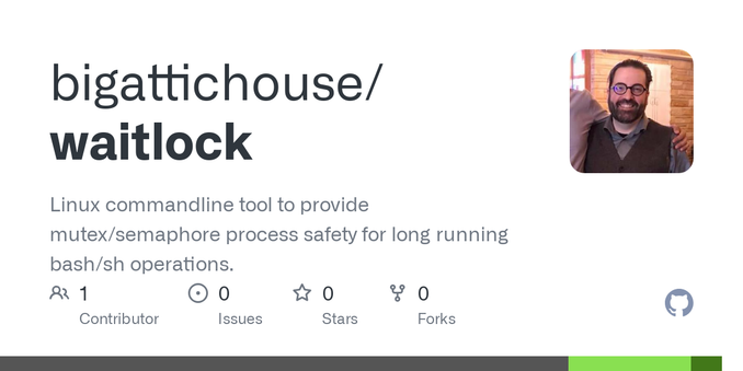 Linux commandline tool to provide mutex/semaphore process safety for long running bash/sh operations. - bigattichouse/waitlock