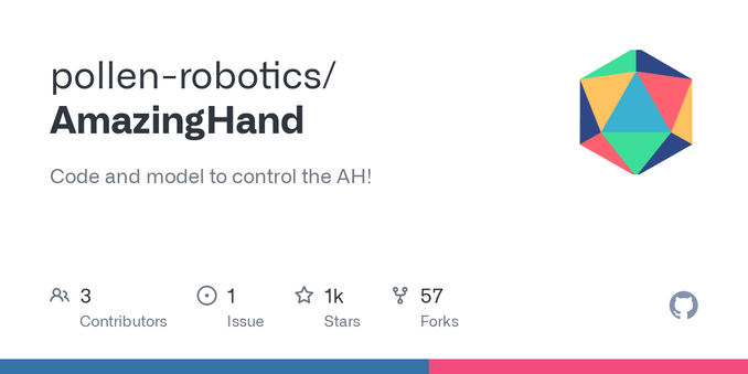 Code and model to control the AH! Contribute to pollen-robotics/AmazingHand development by creating an account on GitHub.