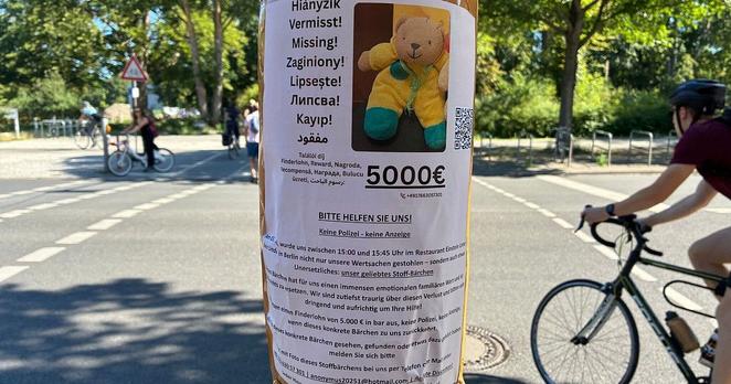Finderlohn drastisch erhöht: Verlorener Teddy ist Bielefelder Tausende Euro Wert