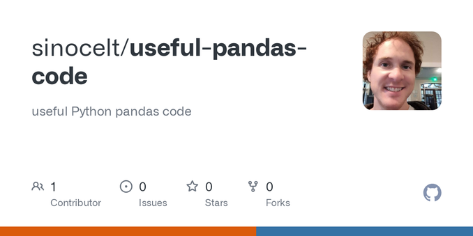 useful Python pandas code. Contribute to sinocelt/useful-pandas-code development by creating an account on GitHub.