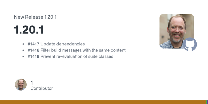 #1417 Update dependencies
#1418 Filter build messages with the same content
#1419 Prevent re-evaluation of suite classes