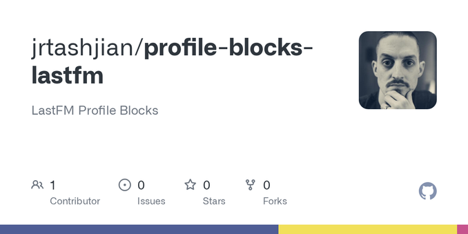 LastFM Profile Blocks. Contribute to jrtashjian/profile-blocks-lastfm development by creating an account on GitHub.