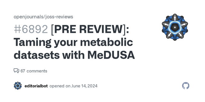 Submitting author: @laura-hetzel (Laura Ann Hetzel) Repository: https://github.com/laura-hetzel/MeDUSA Branch with paper.md (empty if default branch): Version: v1.0 Editor: @jromanowska Reviewers: ...