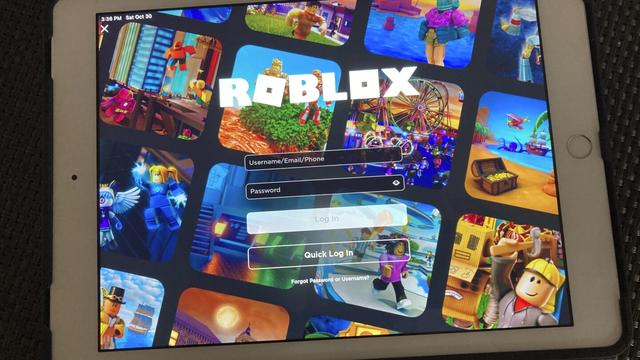 The gaming platform Roblox is displayed on a tablet, Oct. 30, 2021, in New York. (AP Photo/Leon Keith, File)