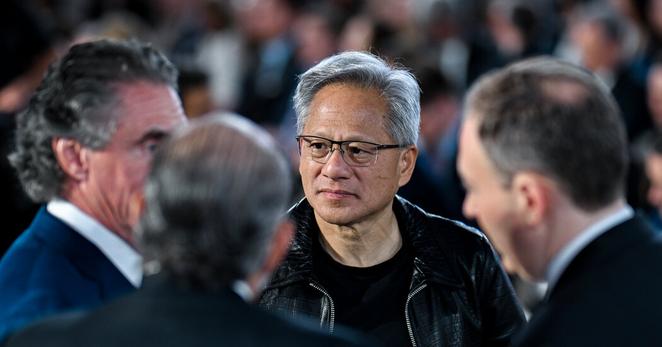 Jensen Huang, Nvidia’s chief executive, last month. Mr. Huang and President Trump struck the 15 percent arrangement at a White House meeting last week.