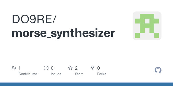 Contribute to DO9RE/morse_synthesizer development by creating an account on GitHub.
