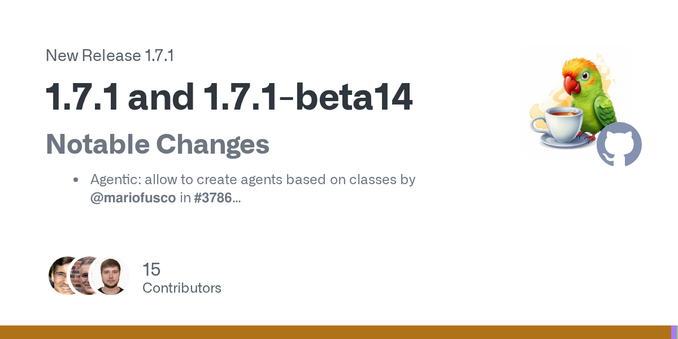 Notable Changes

Agentic: allow to create agents based on classes by @mariofusco in #3786
ChromaDB: support API V2 by @vijaypatidar and @ehsavoie in #3779
MCP: adjust to recent registry API changes...