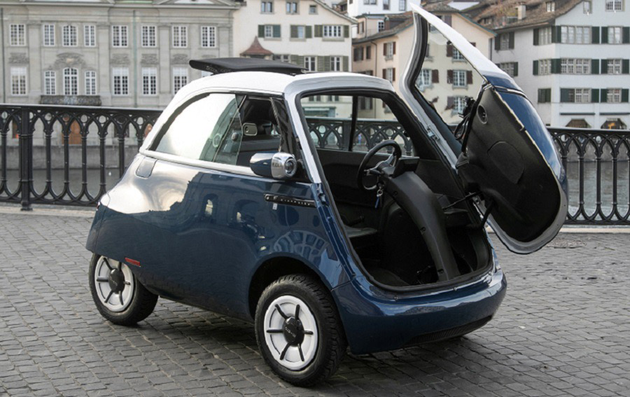 The Microlino 2.0 e-quadricycle uses 50% less energy than a small