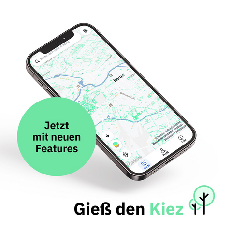 Gieß den Kiez App auf einem Telefon 