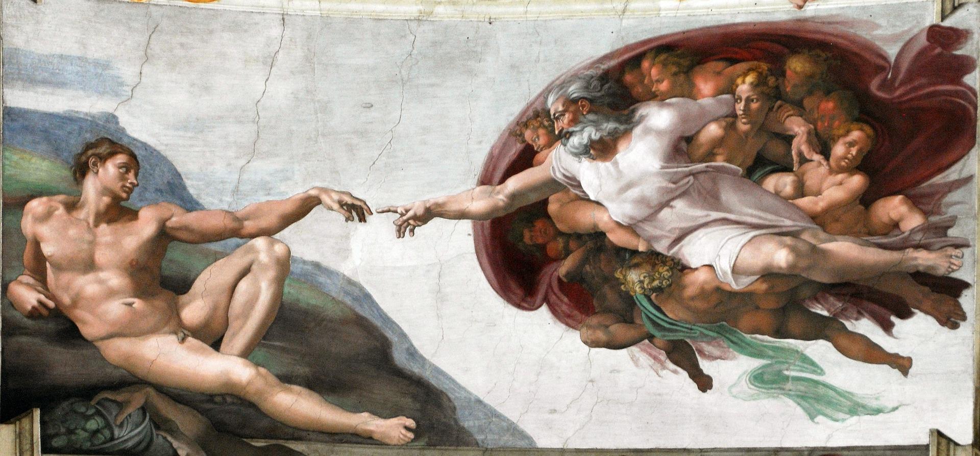 Michelangelo Bild "Die Erschaffung Adams"